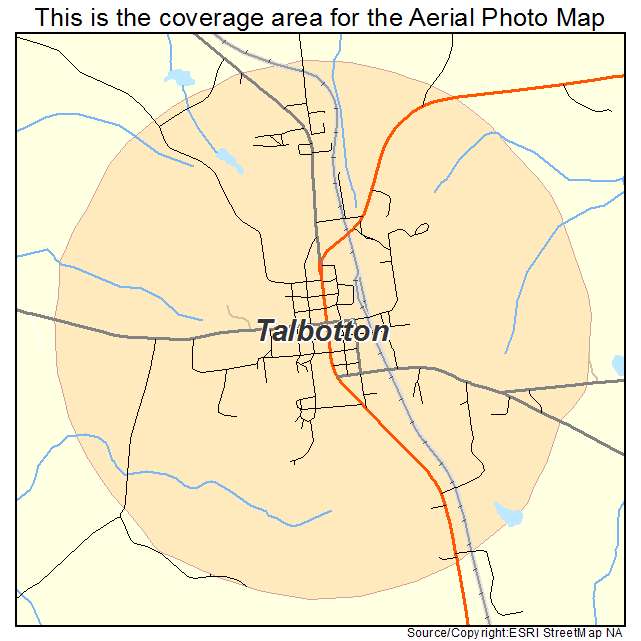 Talbotton, GA location map 