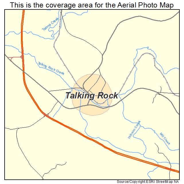 Talking Rock, GA location map 