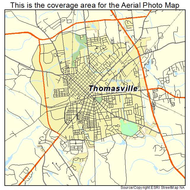 Thomasville, GA location map 