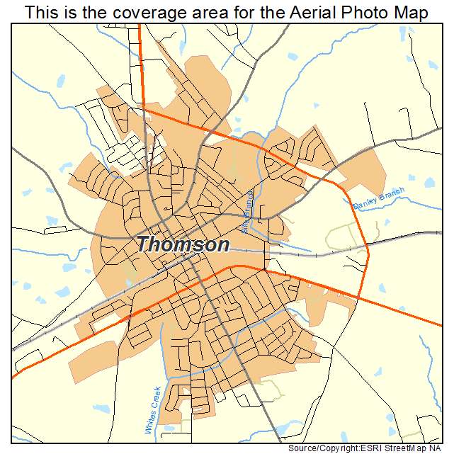 Thomson, GA location map 