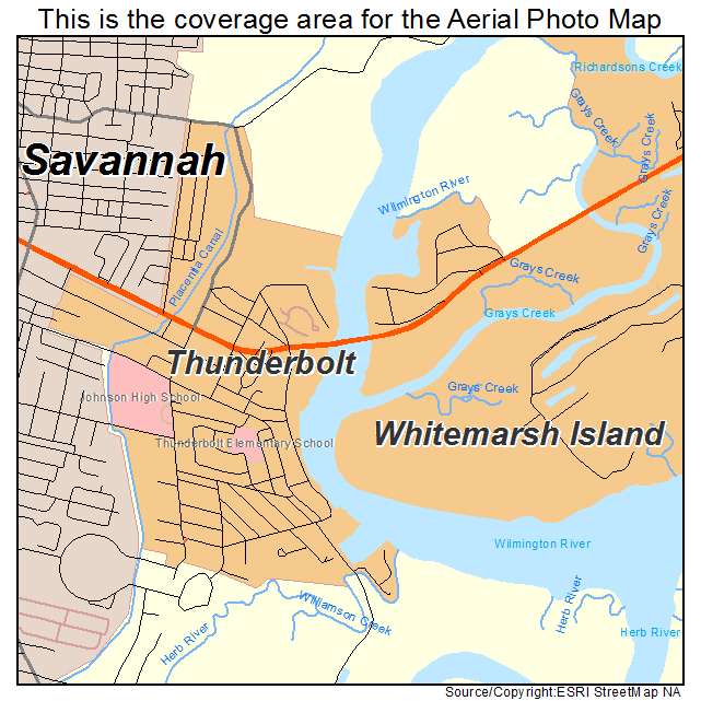 Thunderbolt, GA location map 