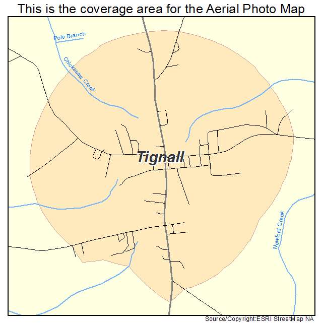 Tignall, GA location map 