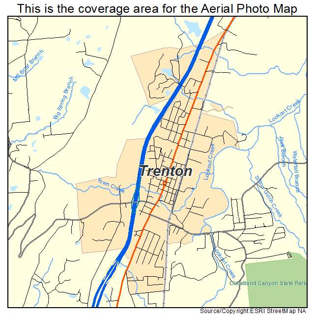 Trenton, GA location map 