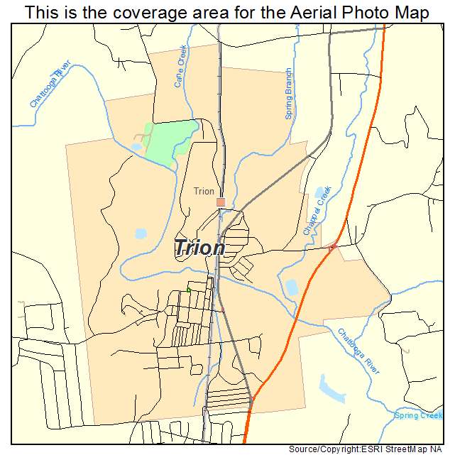 Trion, GA location map 