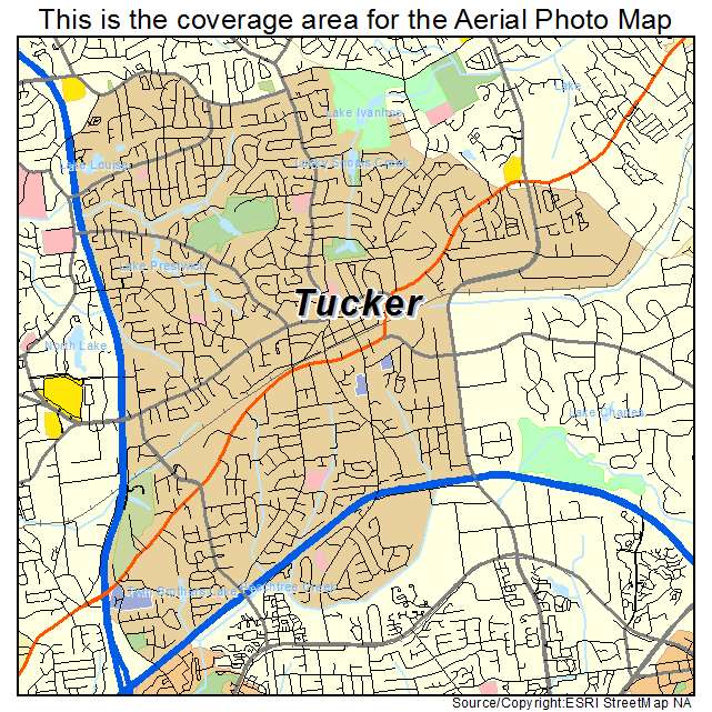 Tucker, GA location map 