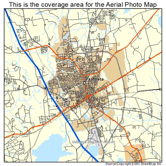 Valdosta, GA location map 