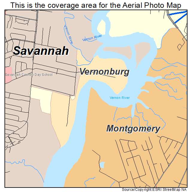 Vernonburg, GA location map 