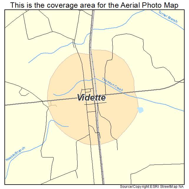 Vidette, GA location map 