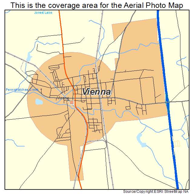 Vienna, GA location map 