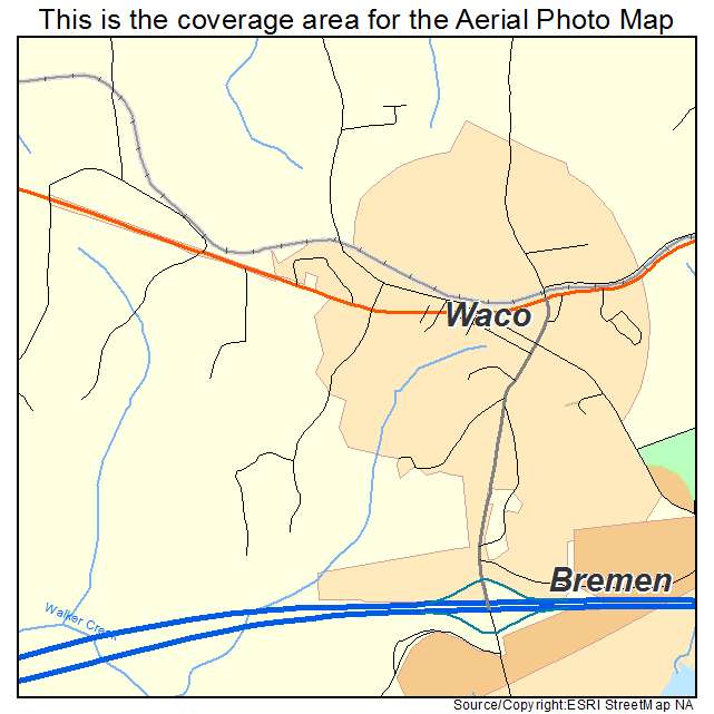 Waco, GA location map 