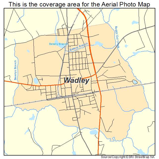 Wadley, GA location map 