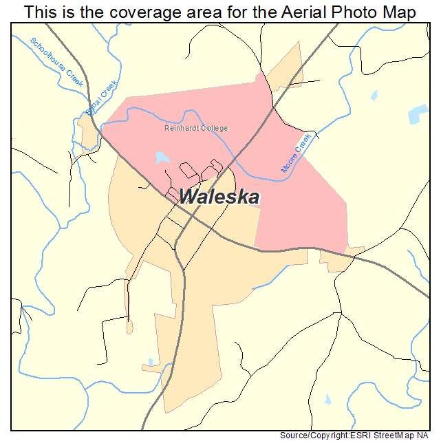 Waleska, GA location map 