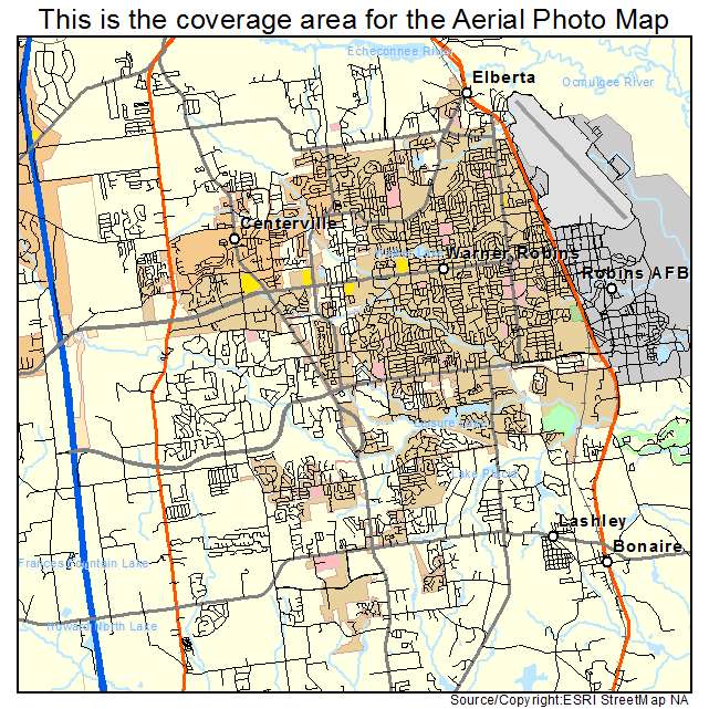 Warner Robins, GA location map 