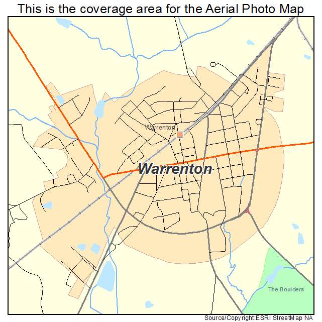Aerial Photography Map of Warrenton, GA Georgia