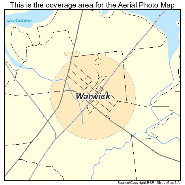Warwick, GA location map 
