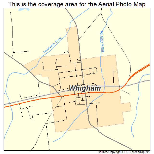 Whigham, GA location map 