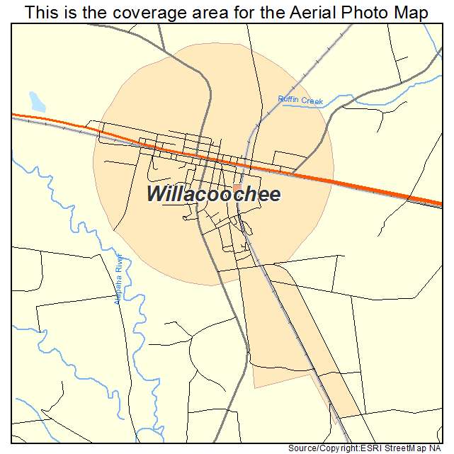 Willacoochee, GA location map 