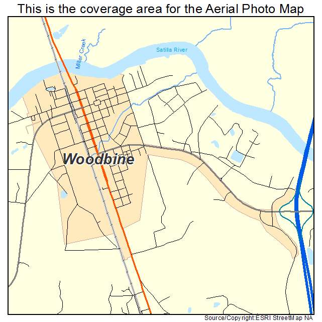 Woodbine, GA location map 