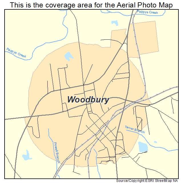 Aerial Photography Map of Woodbury, GA Georgia