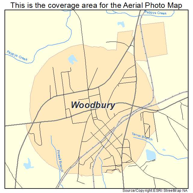 Woodbury, GA location map 