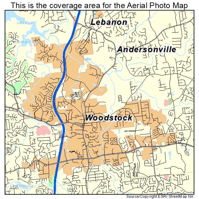 Woodstock, GA location map 