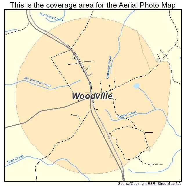 Woodville, GA location map 