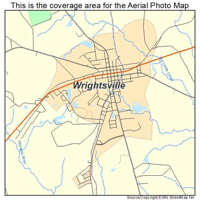 Wrightsville, GA location map 
