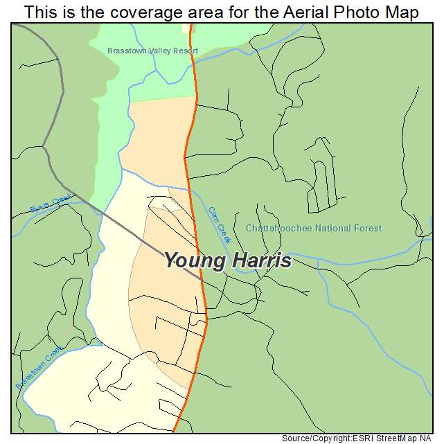 Young Harris, GA location map 