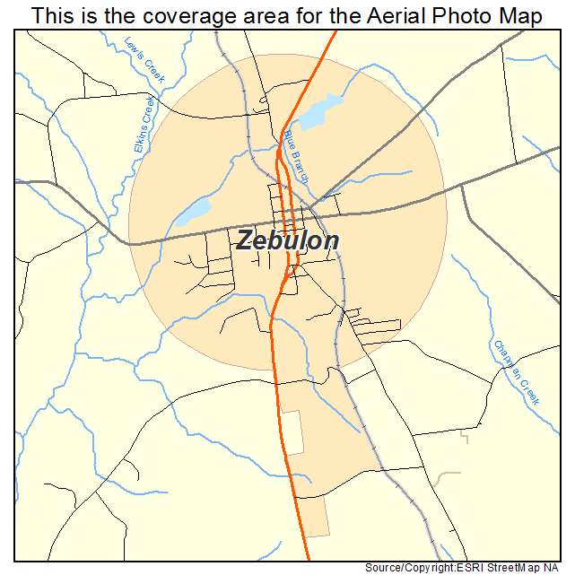 Zebulon, GA location map 