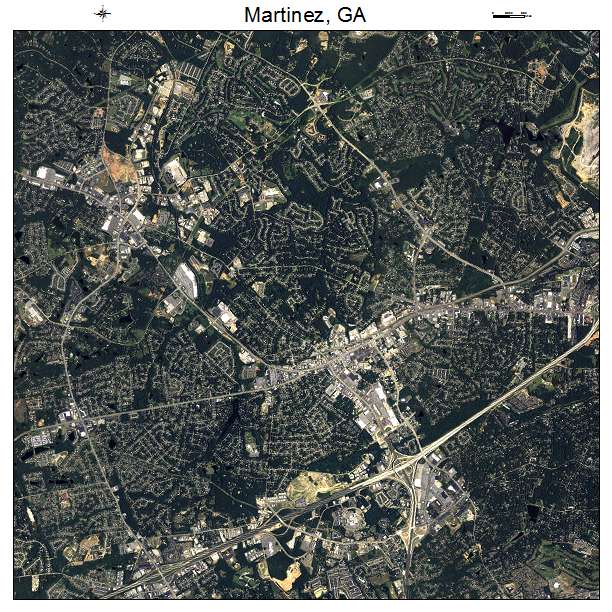 Martinez, GA air photo map