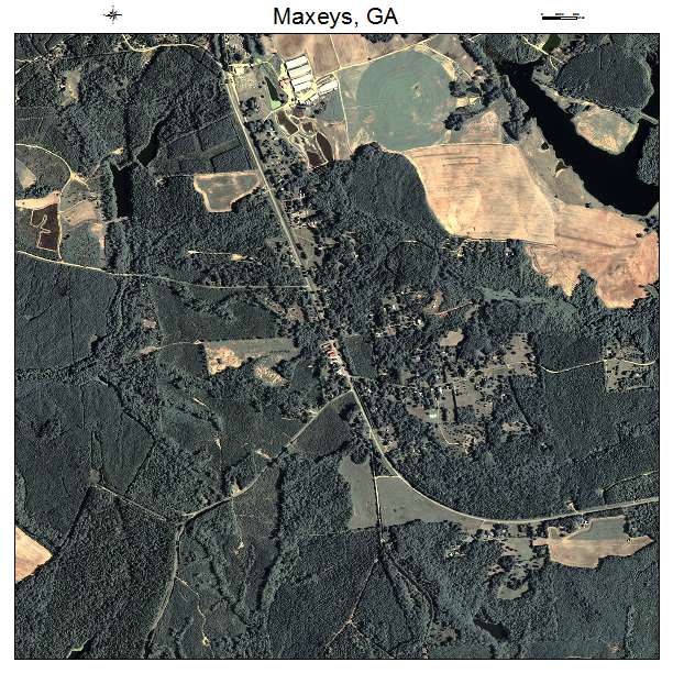 Maxeys, GA air photo map