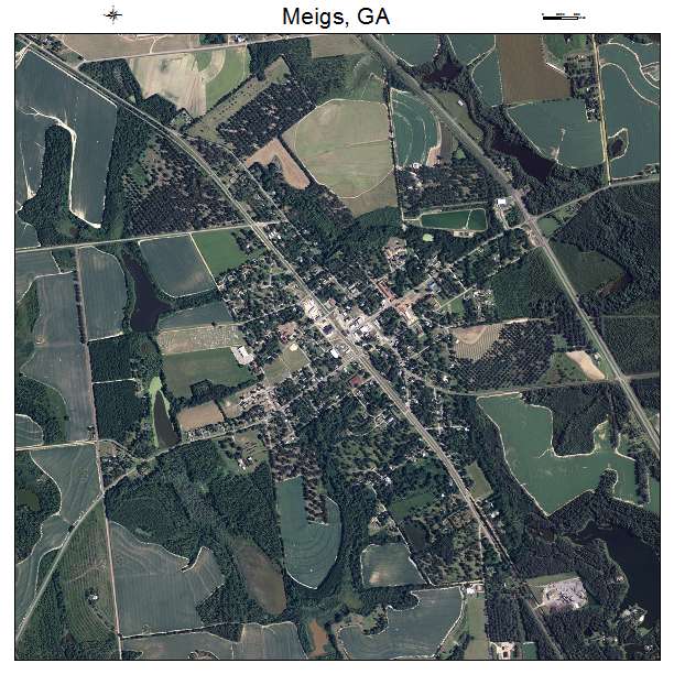 Meigs, GA air photo map