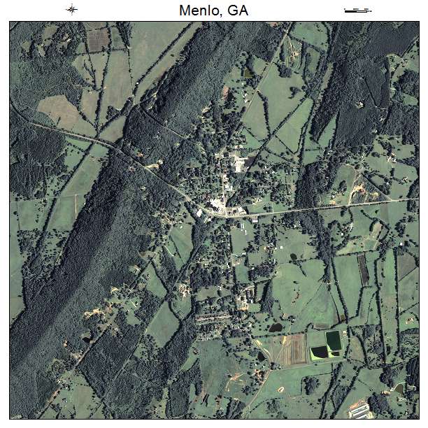 Menlo, GA air photo map