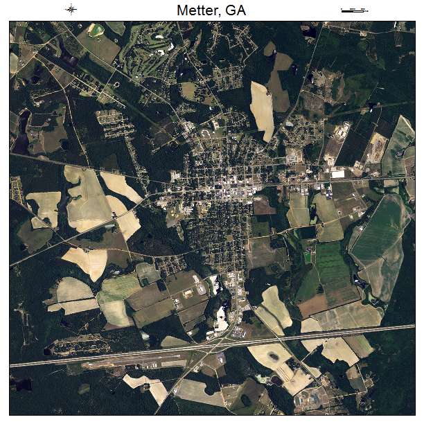 Metter, GA air photo map