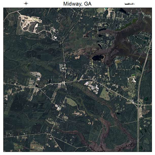 Midway, GA air photo map
