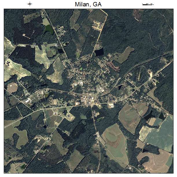 Milan, GA air photo map