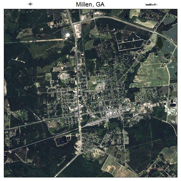 Millen, GA air photo map