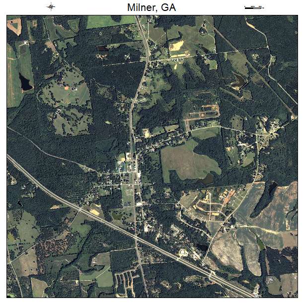 Milner, GA air photo map