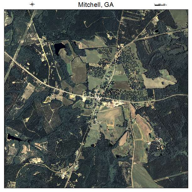 Mitchell, GA air photo map