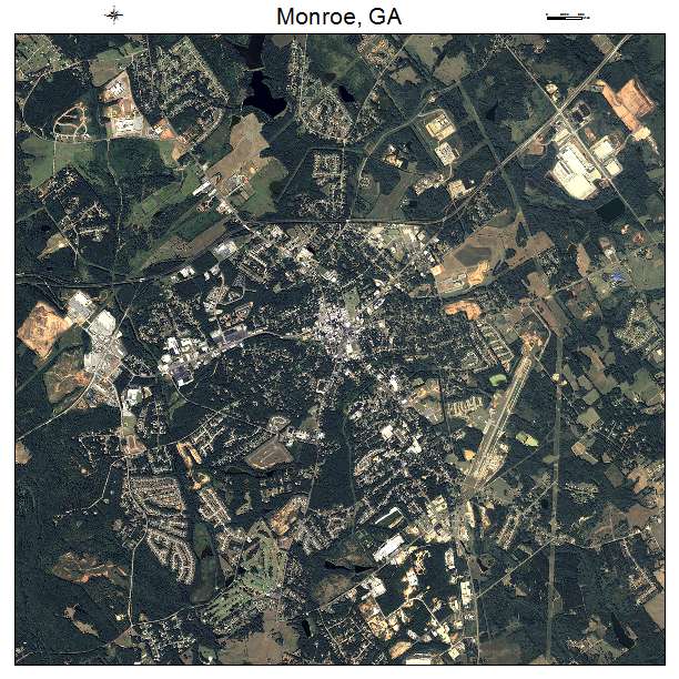 Monroe, GA air photo map