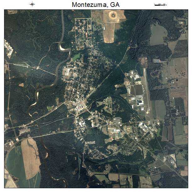 Montezuma, GA air photo map