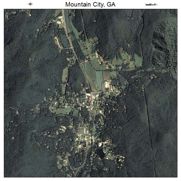 Mountain City, GA air photo map