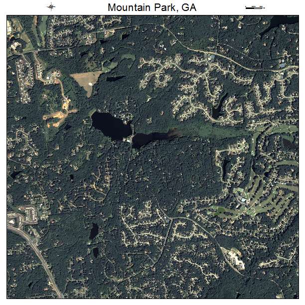 Mountain Park, GA air photo map
