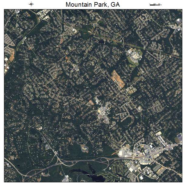 Mountain Park, GA air photo map