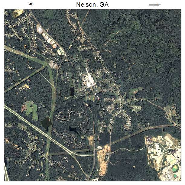 Nelson, GA air photo map