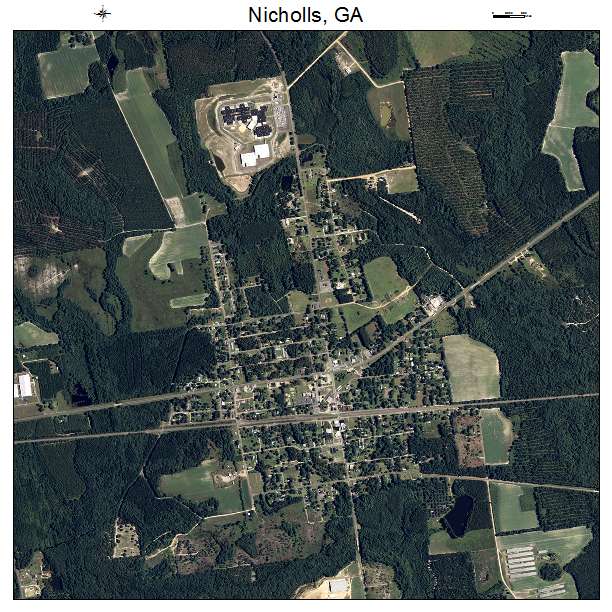 Nicholls, GA air photo map