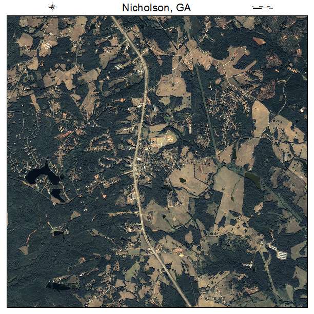 Nicholson, GA air photo map