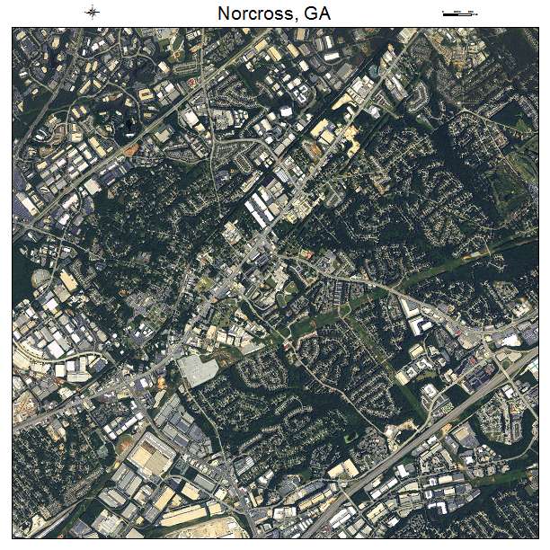 Norcross, GA air photo map