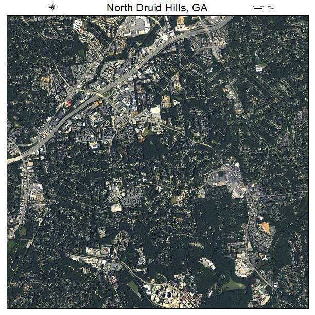 North Druid Hills, GA air photo map