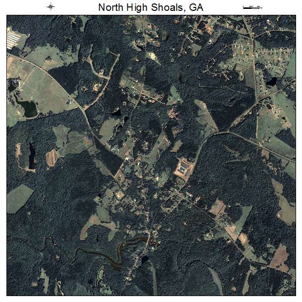 North High Shoals, GA air photo map